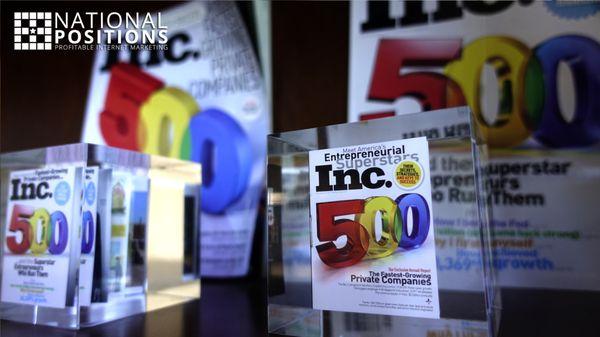 5-time winner of the Inc. 500 award!