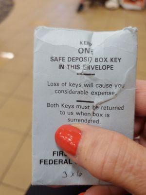 keys to the safe deposit box