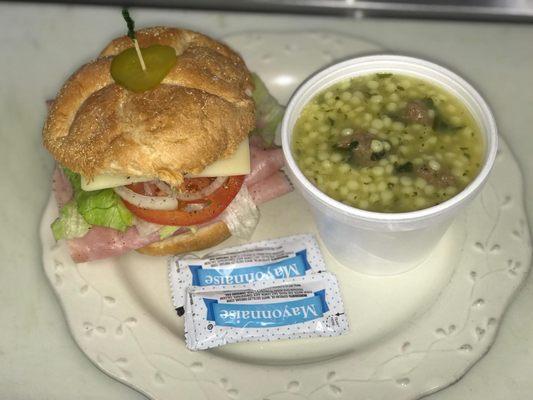 Cold cut with Italian wedding soup