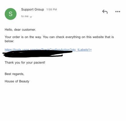 Email sent at the same time as the previous email shown. Is it both items purchased, one, none?