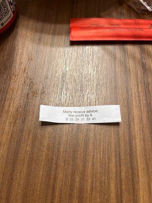 take what you will from this fortune