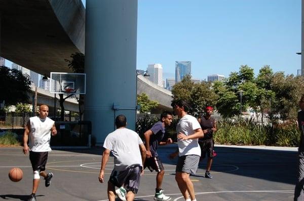 Basketball courts on Berry Street, Mission Bay, San Francisco, CA