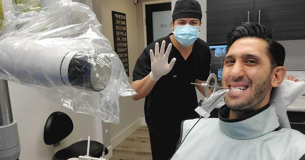 Dr Dino with his fellow colleague at his Dental Office DNA Dental Studio Glendale