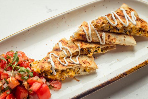 Mexican street corn quesadilla