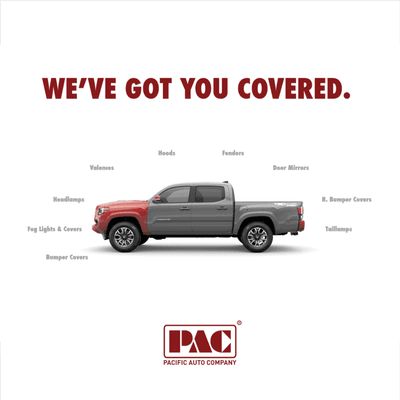 We've got you covered - Front end to rear end collision, call PAC now!