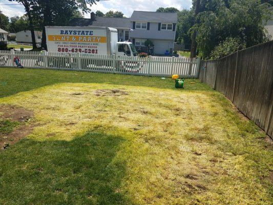 Disaster! never been ignored the way I've been by Bay State! Sat on my lawn for almost 2 wks in hot weather. I paid $400 now this is MY lawn