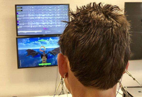 Neurofeedback in action - training laser focus