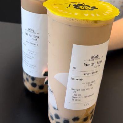 Milk tea with boba