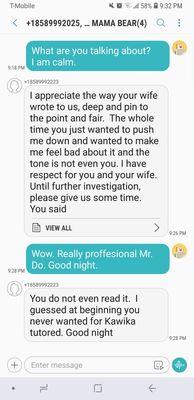 A TUTORING CENTER OWNER (MR.DO) WHO LIKES TO ARGUE WITH HIS CUSTOMERS AND SUGGEST THE PARENTS DOES NOT WANT HELP FOR THEIR KIDS!!!!!