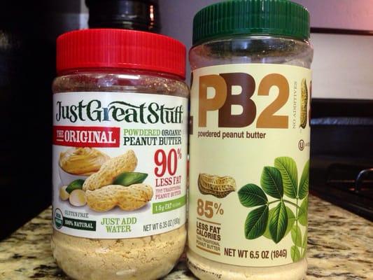 Just great stuff PB powder 6.35 oz at Vitamin Shoppe sells for $9.99 compare to PB2 powder 6.50 oz at GNC sells for $5.49.