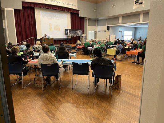 Bingo hall in lake senior center