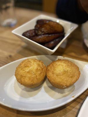 2 Coconut Muffins & Plantains