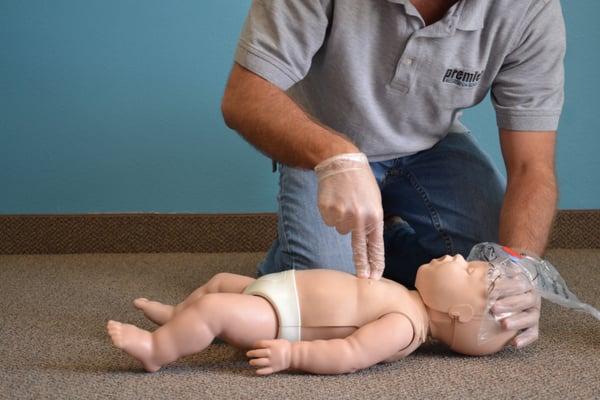 Infant CPR.