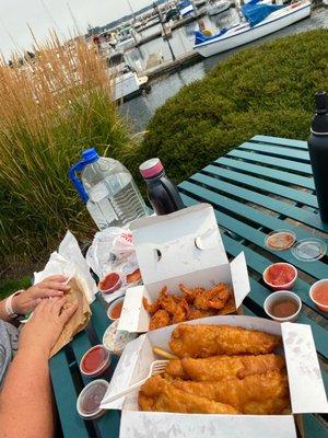 Delicious food with a great view.