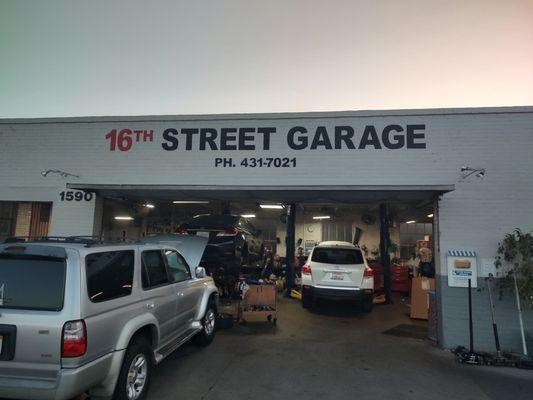 Front of 16th Street Garage. Seal Beach, California