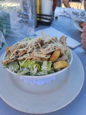 Half chicken ceaser salad