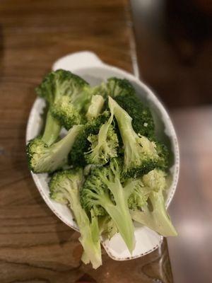 Steamed broccoli