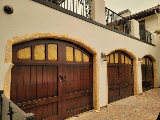 Garage doors post painting