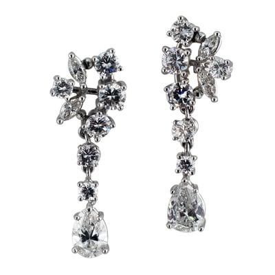 Estate diamond earrings.