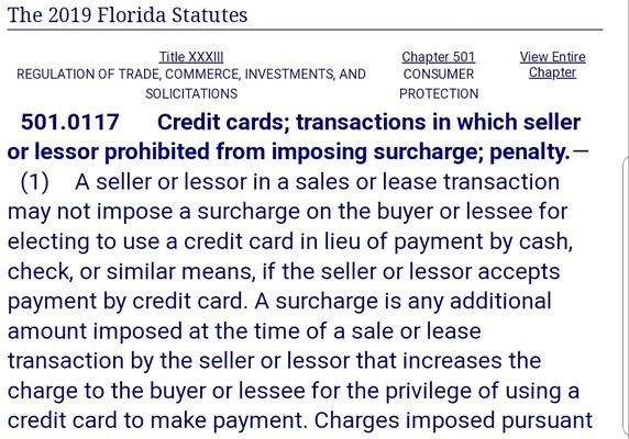 Fl statute 501.0117