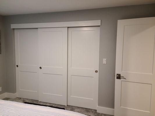 Another example of the finished closet doors (and interior door)