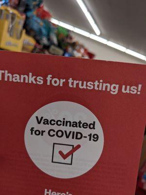 Coupon for covid-19 vaccine recipients!!