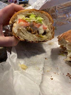 Cross section of chicken bomb sub