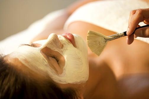 Facial Mask is just one way to relax at April Rose Skin Care and Bodywork in Santa Cruz