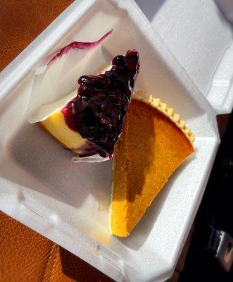 Blueberry Cheesecake & Pumpkin Pie!