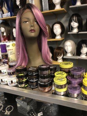 Human hair and synthetic wigs