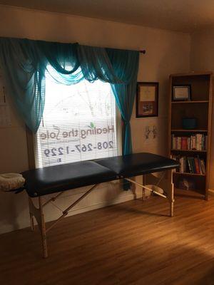 Treatment room table.