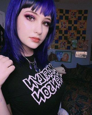 black and purple hair