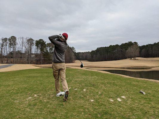 9th hole, white tees.