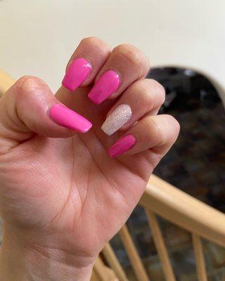 Nails by Vivian  - I love pink shade combos and she always gives me great recommendations for colors  and I'm obsessed with the shape!