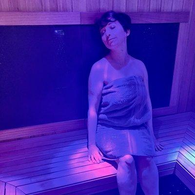 The Infrared Therapy Sauna in full effect.