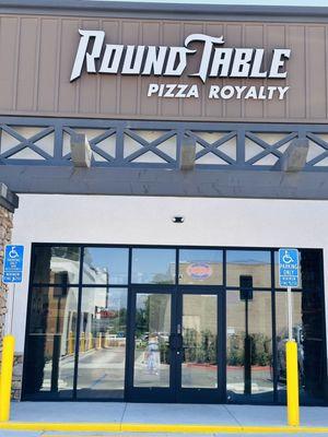 Round Table Pizza  Just behind Taco Bell