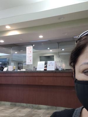 Me at the lobby of My Family Medical Group for blood work.