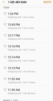 These are my call logs trying to reach them so many times .. no one ever picks up