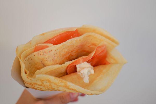 Salmon crepe