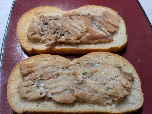 Kippered herring on toast