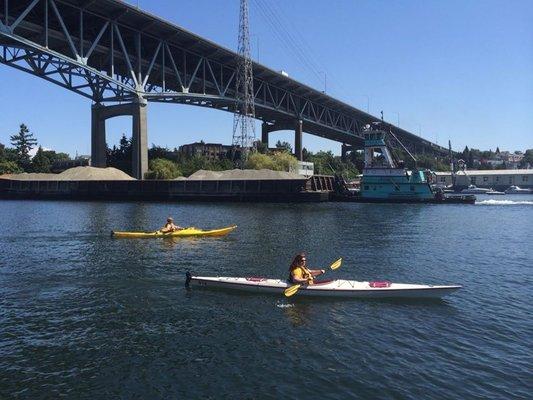 Kayaks on Lake Union