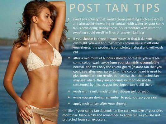 Helpful post tan tips!