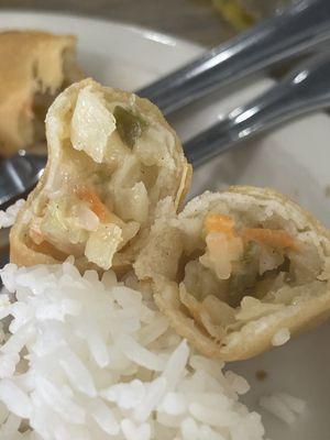 Mushy undercooked egg rolls