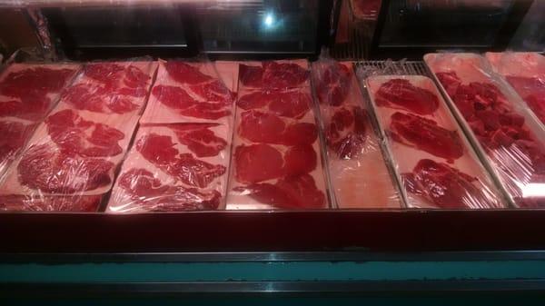 Fresh meat market.