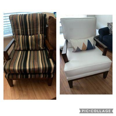 Reupholstered chair!