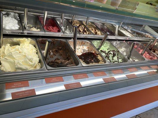 Gelato selection