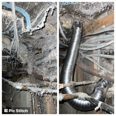 dryer vent cleaning and new instalation