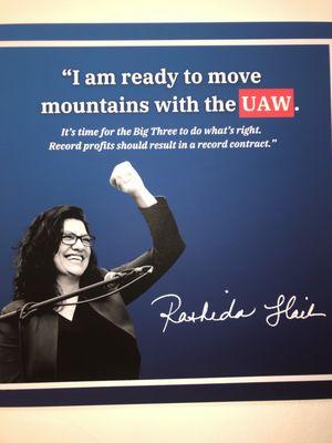 Rashida Talib's office poster