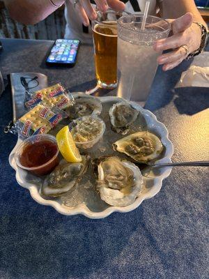 Happy Hour Oysters.  $1.00 each. They were good!