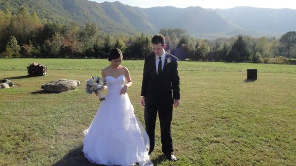 Windsor Park Cleaners did all the alterations for both outfits. The wedding dress was originally a size 10, altered to a size 2.